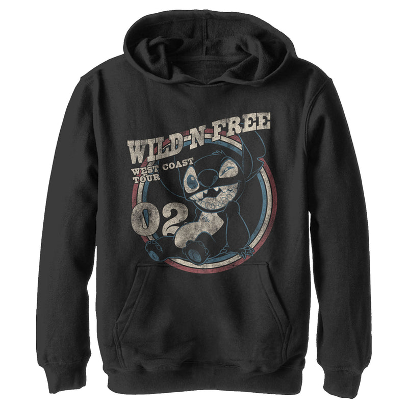 Boy's Lilo & Stitch Distressed Wild and Free Tour Pull Over Hoodie