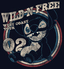 Girl's Lilo & Stitch Distressed Wild and Free Tour T-Shirt