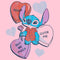 Girl's Lilo & Stitch Valentine's Day Candy Hearts T-Shirt