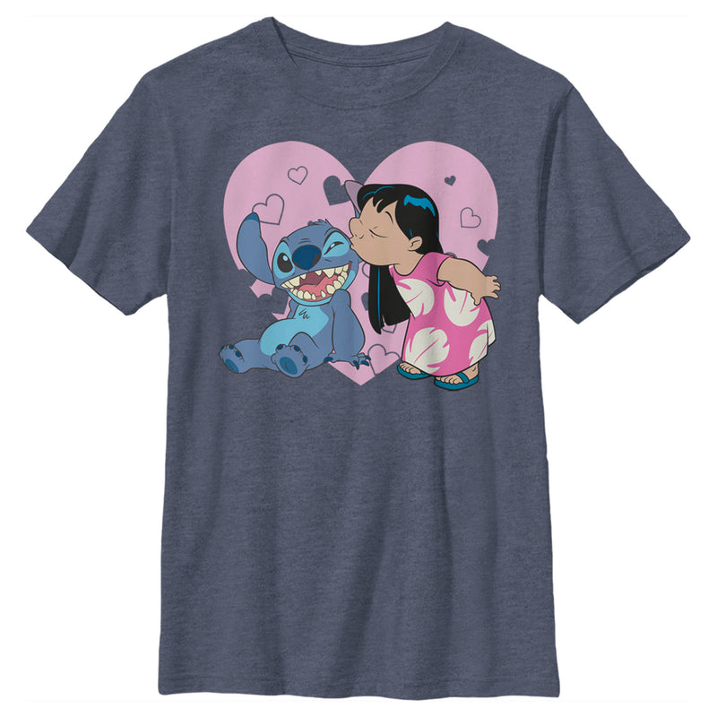 Boy's Lilo & Stitch Valentine's Day Kisses T-Shirt