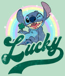 Girl's Lilo & Stitch Distressed Lucky Wink T-Shirt