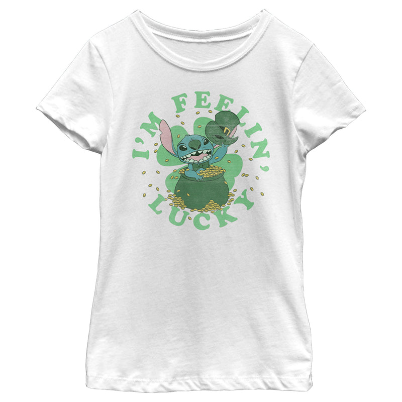 Girl's Lilo & Stitch I'm Feeling Lucky T-Shirt