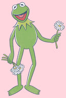 Junior's The Muppets Kermit Flower Bouquet T-Shirt