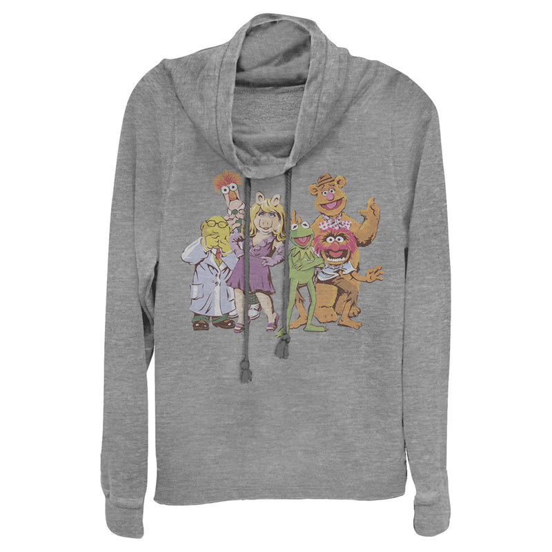 Junior's The Muppets The Gang Cowl Neck Sweatshirt