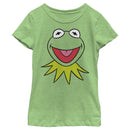 Girl's The Muppets Kermit the Frog Face T-Shirt