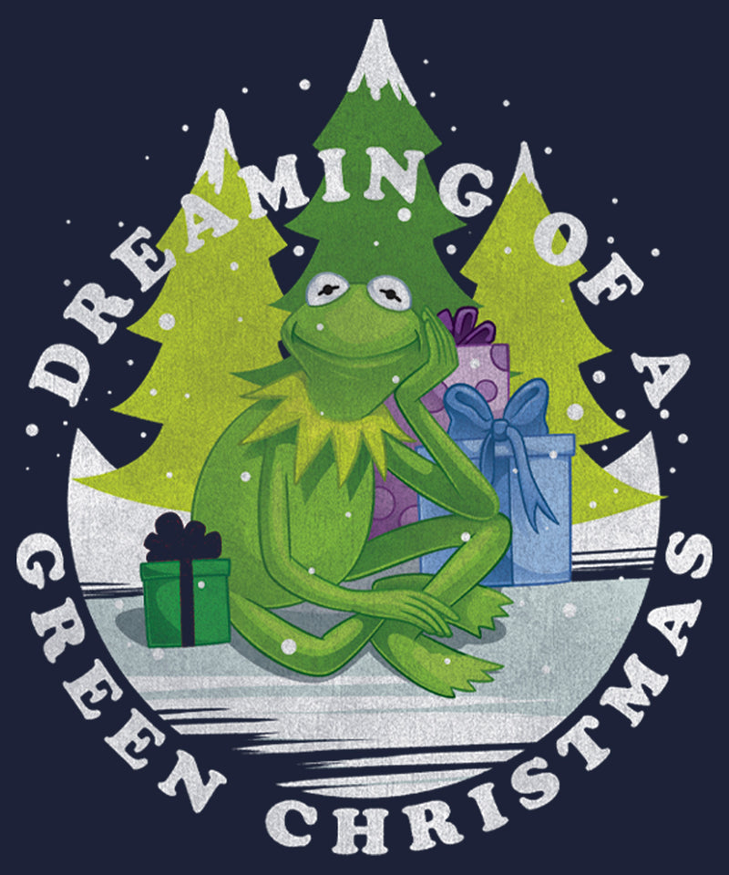 Junior's The Muppets Dreaming of a Green Christmas Cowl Neck Sweatshirt