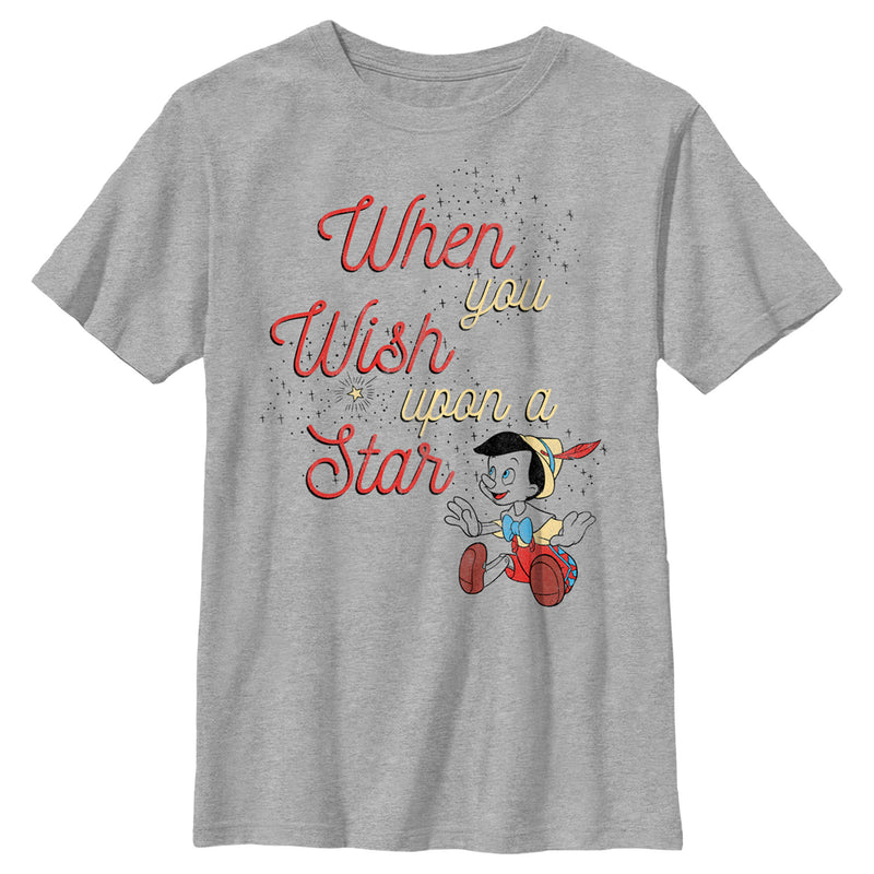 Boy's Pinocchio When You Wish Upon a Star T-Shirt