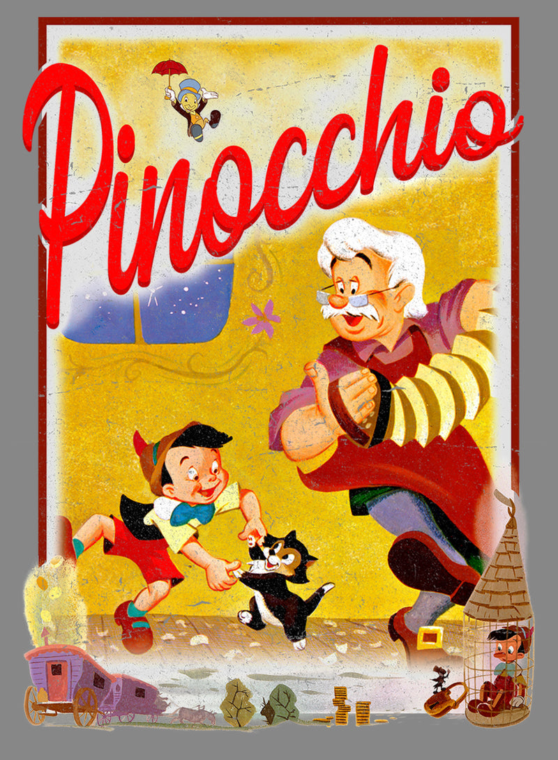 Boy's Pinocchio Retro Storybook Cover Performance Tee