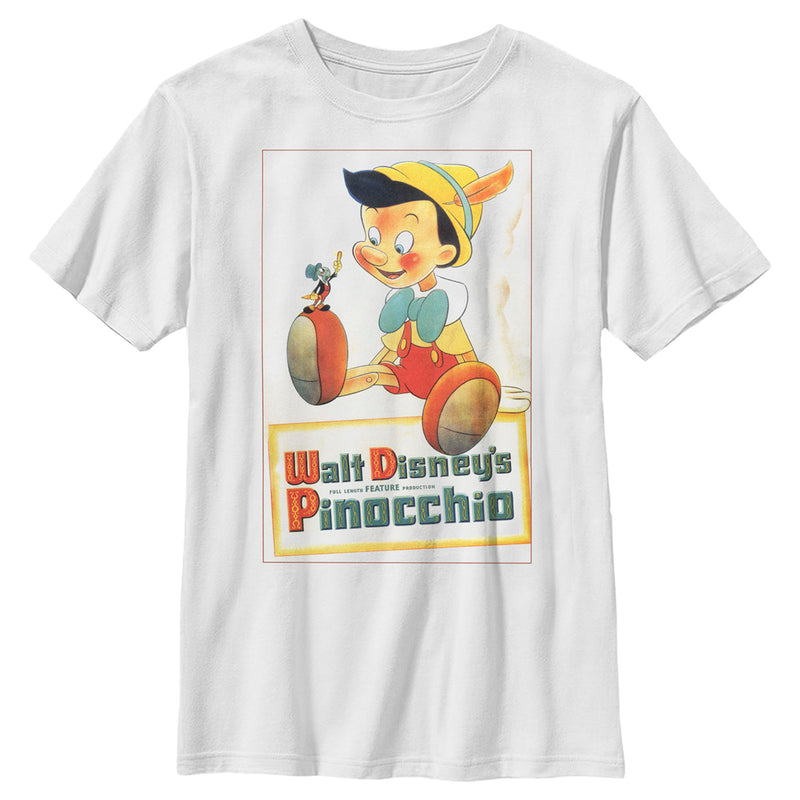 Boy's Pinocchio Retro Movie Poster T-Shirt