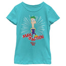 Girl's Phineas & Ferb Phineas and Ferb Man Of Action T-Shirt