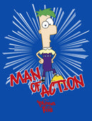 Boy's Phineas & Ferb Phineas and Ferb Man Of Action T-Shirt