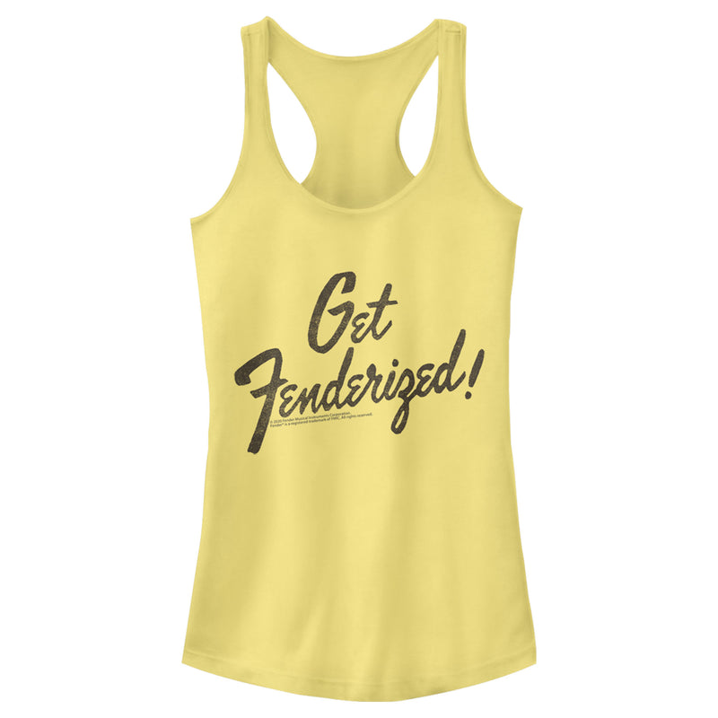 Junior's Fender Get Fenderized! Racerback Tank Top