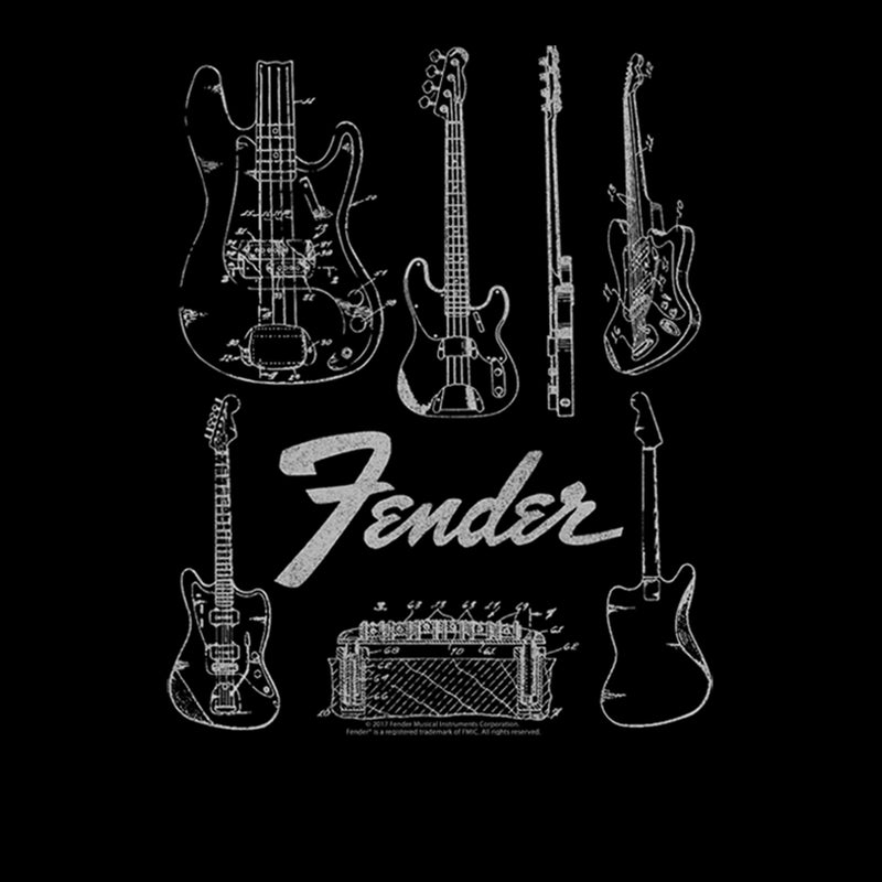 Junior's Fender Guitar Chart T-Shirt