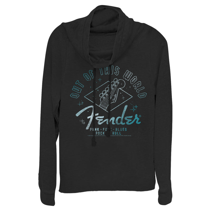 Junior's Fender Out of This World Cowl Neck Sweatshirt