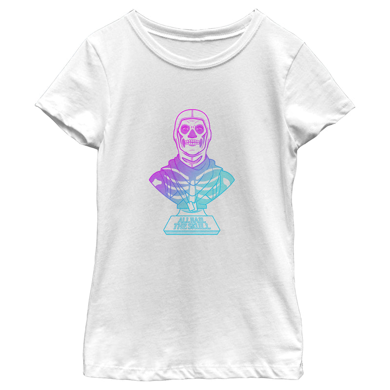 Girl's Fortnite Skull Trooper All Hail Glow T-Shirt