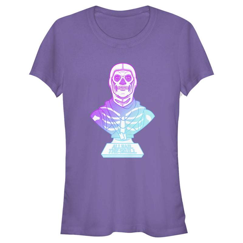 Junior's Fortnite Skull Trooper All Hail Glow T-Shirt