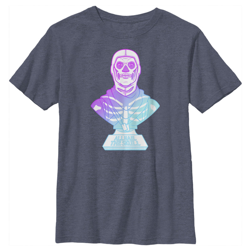 Boy's Fortnite Skull Trooper All Hail Glow T-Shirt