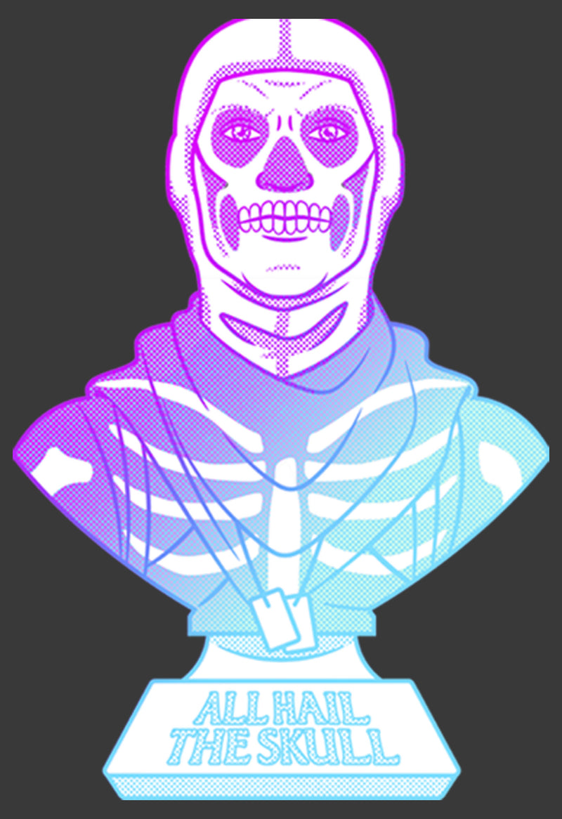 Boy's Fortnite Skull Trooper All Hail Glow T-Shirt