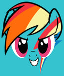 Girl's My Little Pony Rainbow Dash Face T-Shirt