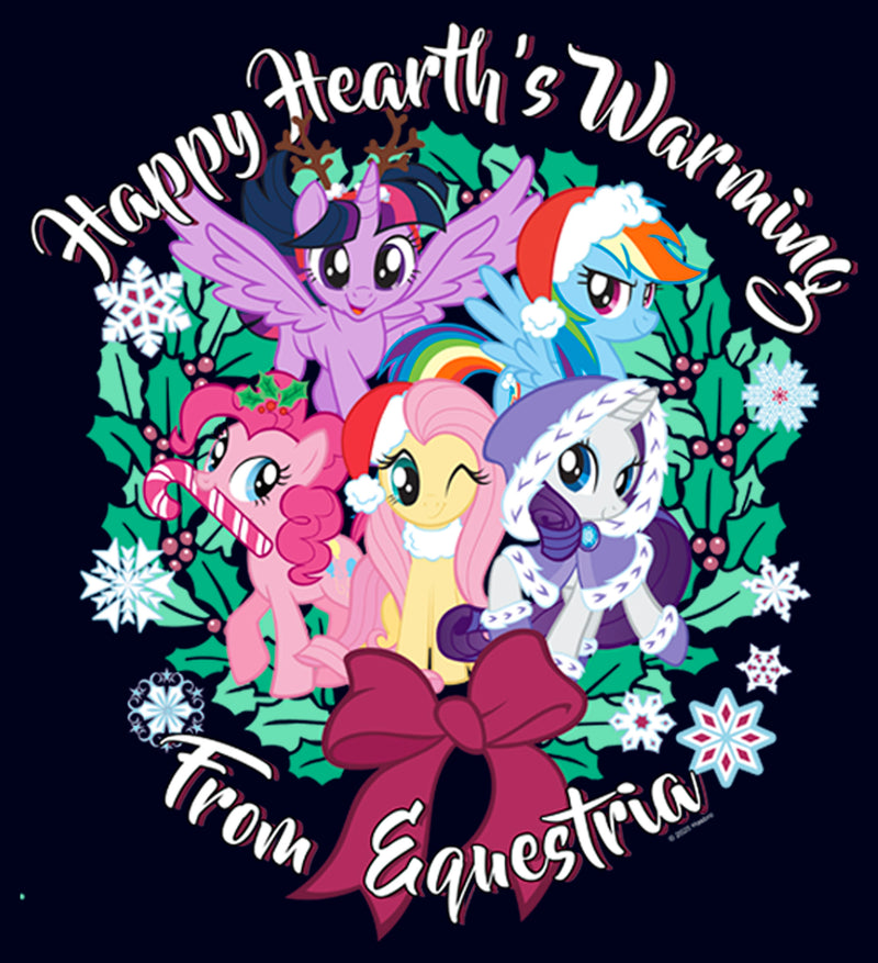 Men's My Little Pony: Friendship is Magic Christmas Happy Hearth's Warming T-Shirt