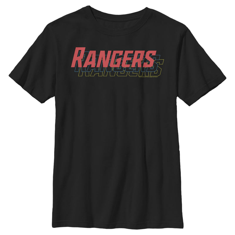 Boy's Power Rangers Shadow Text T-Shirt