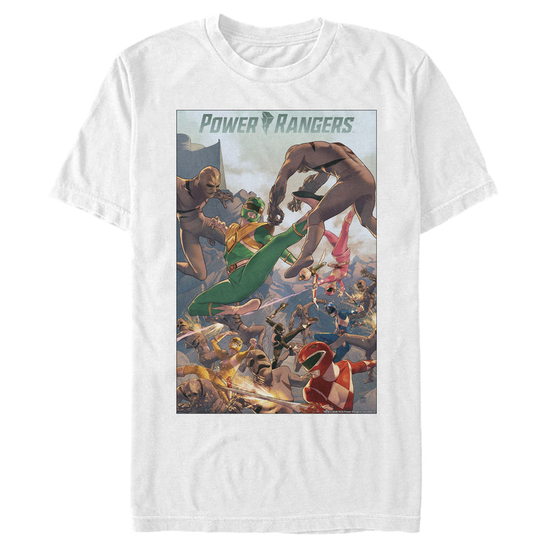 Men's Power Rangers Battle Time Poster T-Shirt