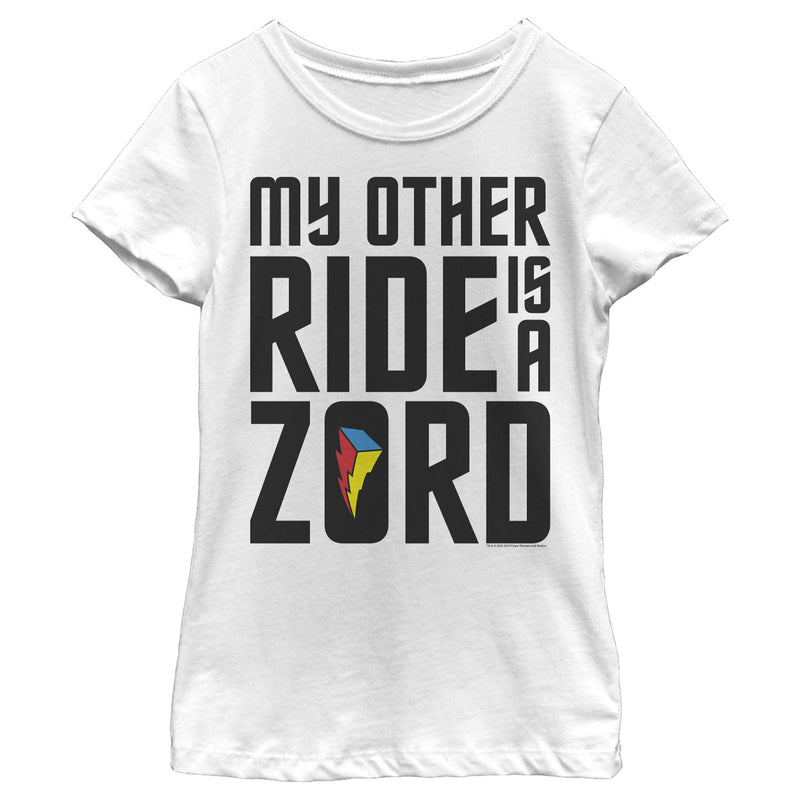 Girl's Power Rangers Other Ride is a Zord T-Shirt