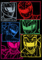 Men's Power Rangers Neon Boxes T-Shirt