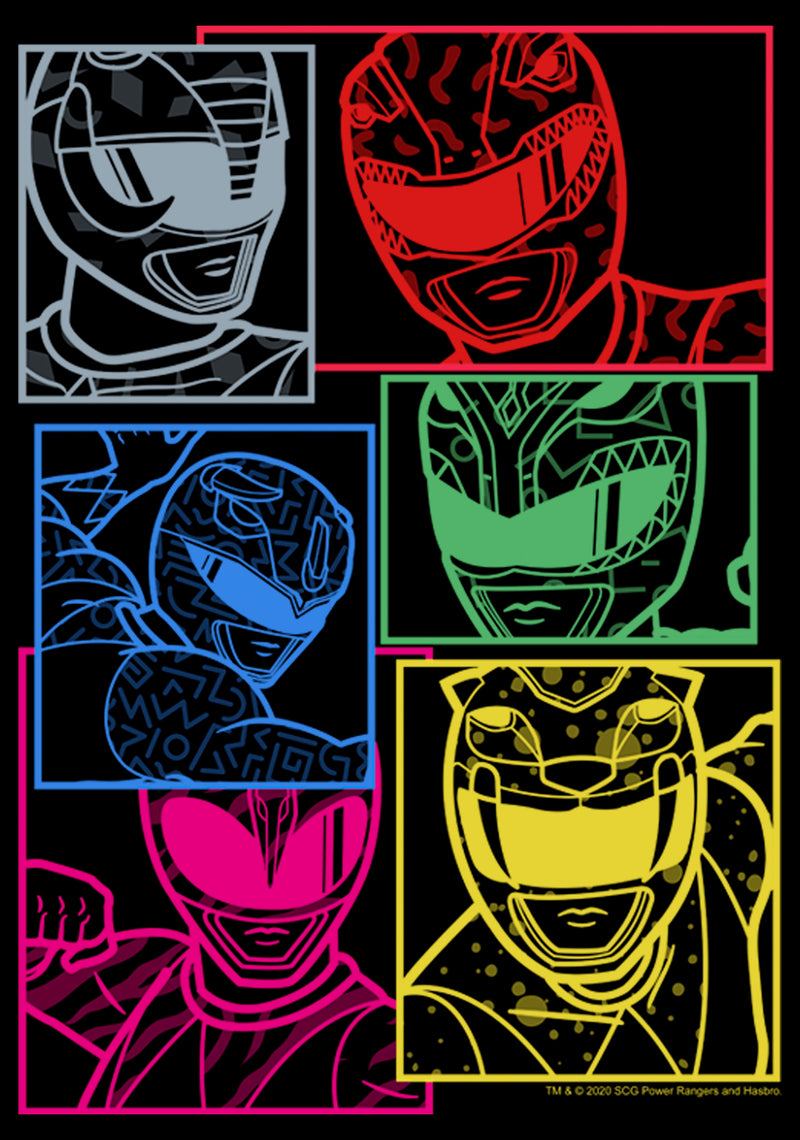 Men's Power Rangers Neon Boxes T-Shirt