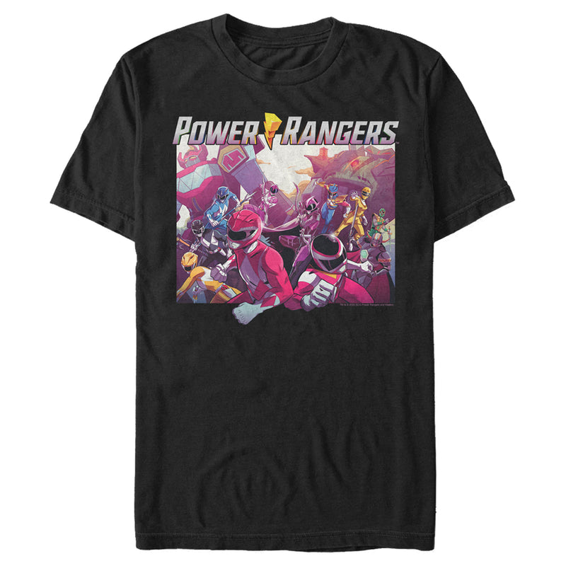 Men's Power Rangers Double Rangers Animation T-Shirt