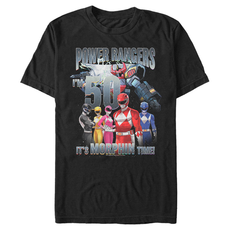 Men's Power Rangers Birthday 50 Morphin Time T-Shirt