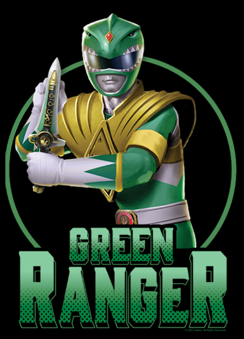 Men's Power Rangers Green Ranger Circle Portrait T-Shirt
