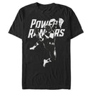 Men's Power Rangers Black Ranger Jump Kick T-Shirt
