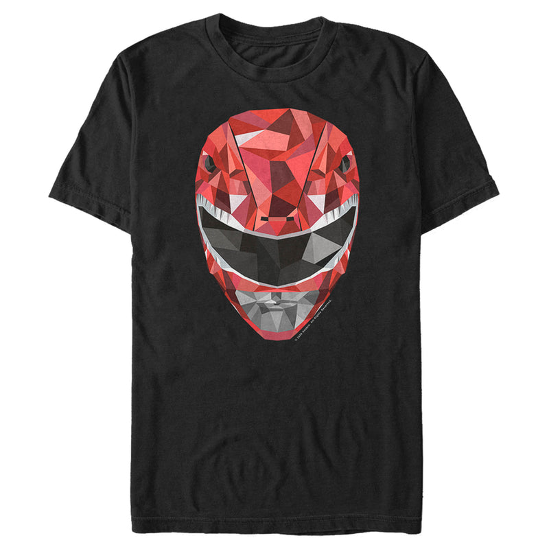 Men's Power Rangers Red Ranger Geometric Helmet T-Shirt