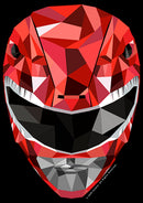 Men's Power Rangers Red Ranger Geometric Helmet T-Shirt