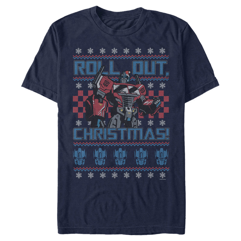 Men's Transformers Optimus Prime Roll Out Ugly Xmas T-Shirt