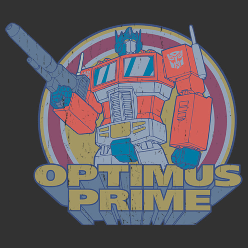 Men's Transformers Optimus Prime Retro Circle T-Shirt