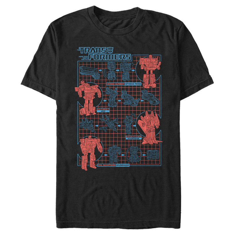 Men's Transformers Robot Transformations T-Shirt