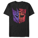 Men's Transformers Face Split Logo T-Shirt