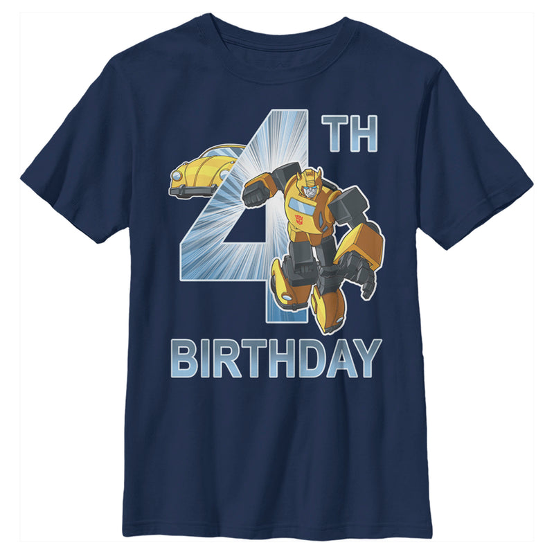 Boy's Transformers Bumblebee 4th Birthday T-Shirt