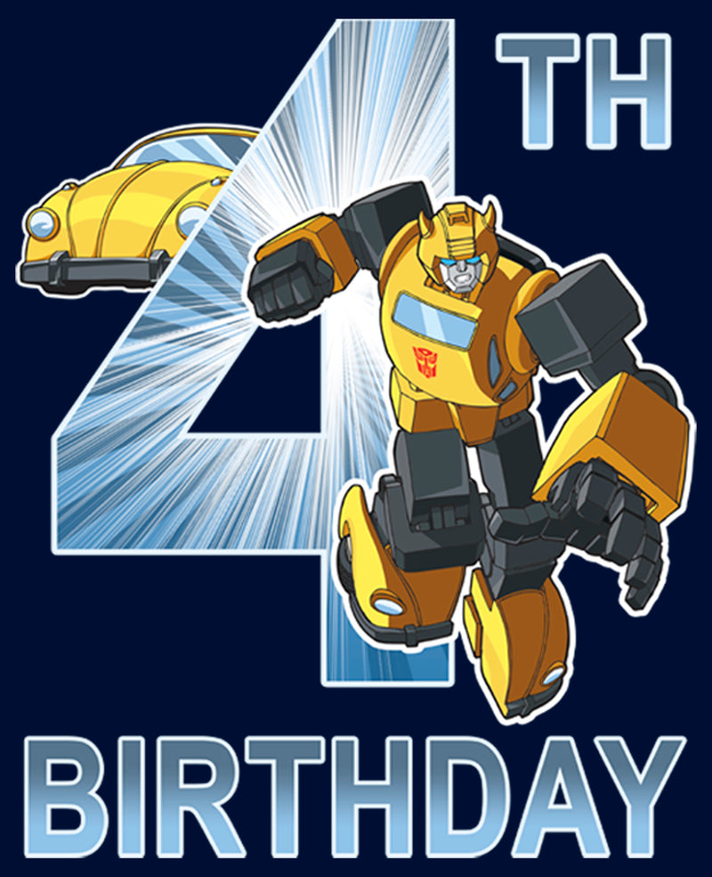 Boy's Transformers Bumblebee 4th Birthday T-Shirt