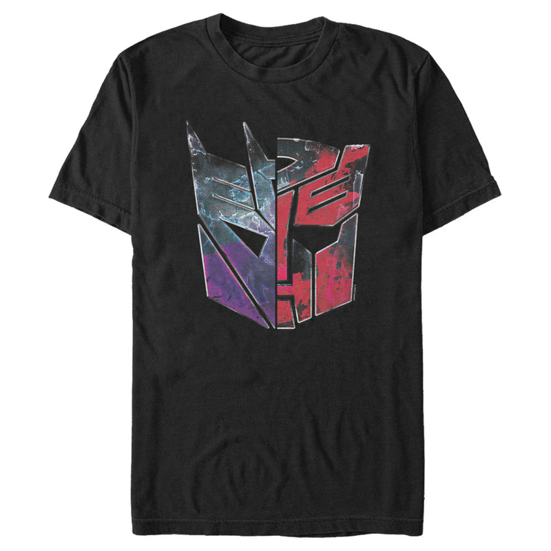 Men's Transformers Split Bot Logo T-Shirt