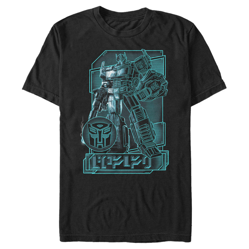 Men's Transformers Optimus Prime Digital Outline T-Shirt