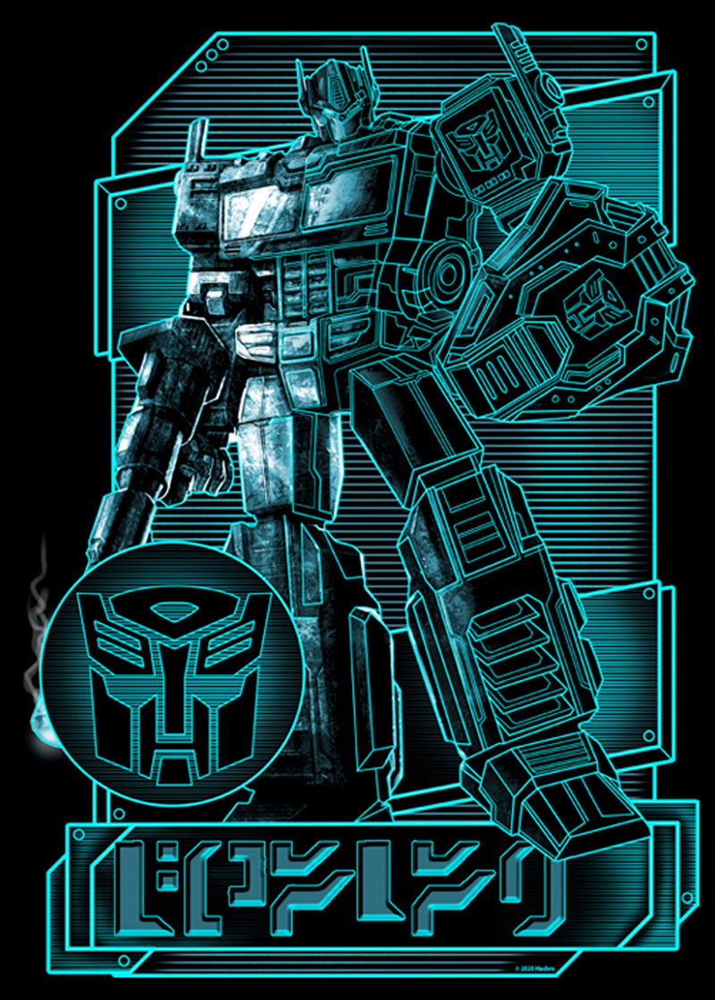 Men's Transformers Optimus Prime Digital Outline T-Shirt