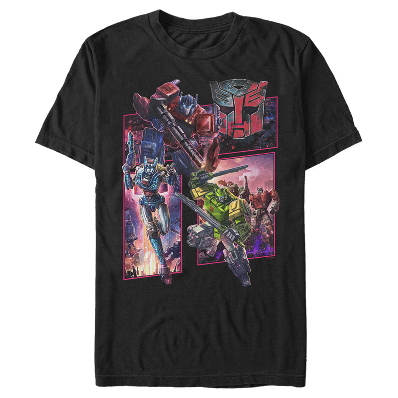 Men's Transformers Autobots Character Panels T-Shirt