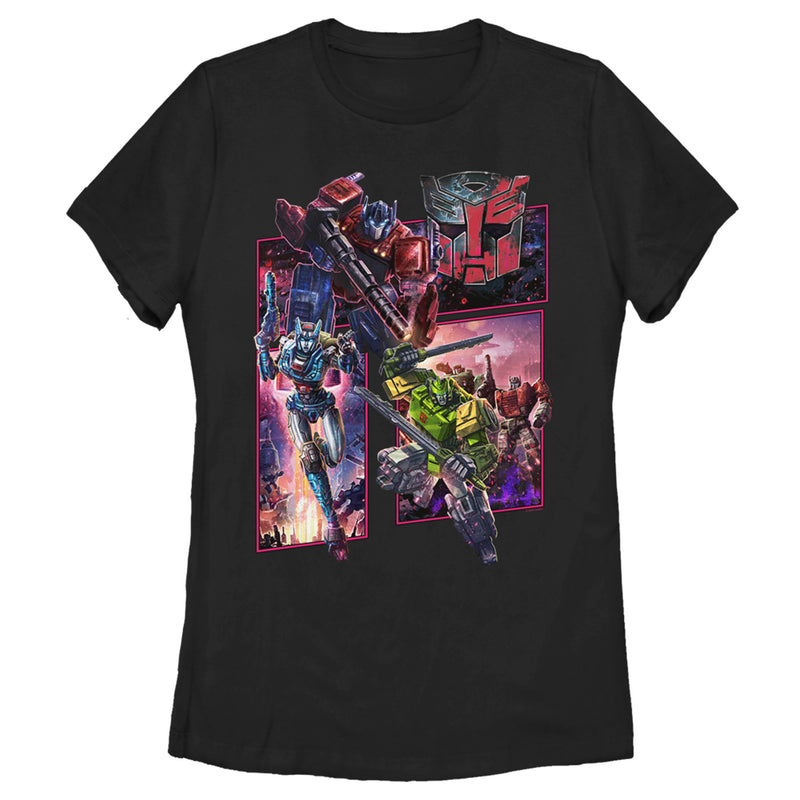 Women's Transformers Autobots Character Panels T-Shirt