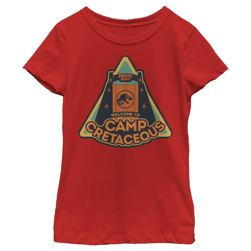Girl's Jurassic World: Camp Cretaceous Welcome Gate T-Shirt