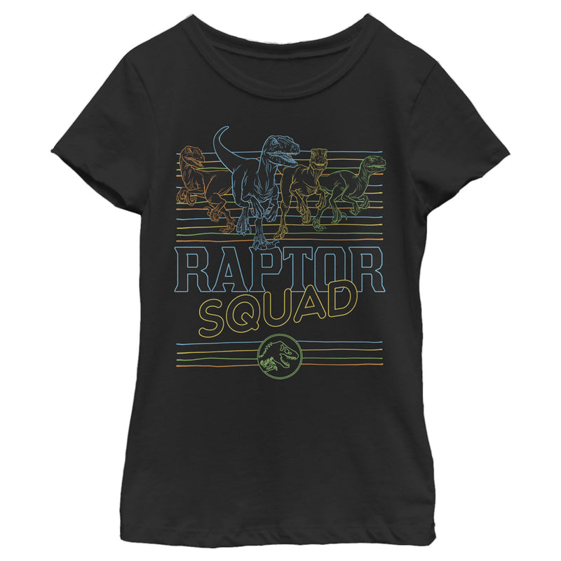 Girl's Jurassic World: Camp Cretaceous Retro Raptor Squad T-Shirt