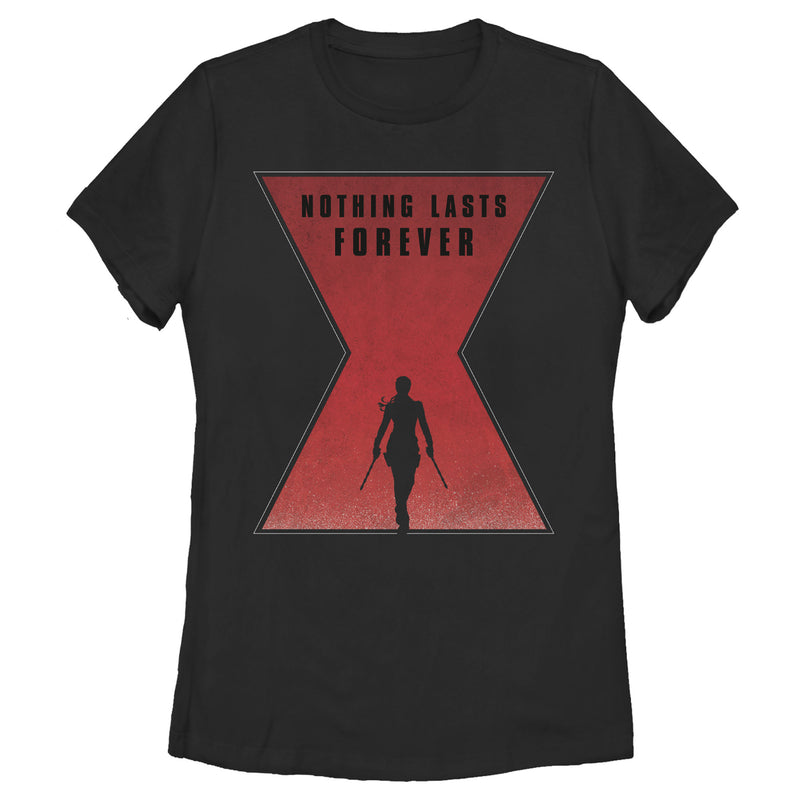 Women's Marvel Black Widow Hourglass Nothing Lasts T-Shirt