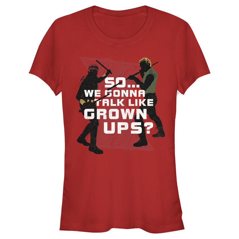 Junior's Marvel Black Widow Talk Like Grownups T-Shirt